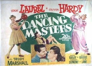 Laurel & Hardy "Dancing Masters" Half Sheet 1943