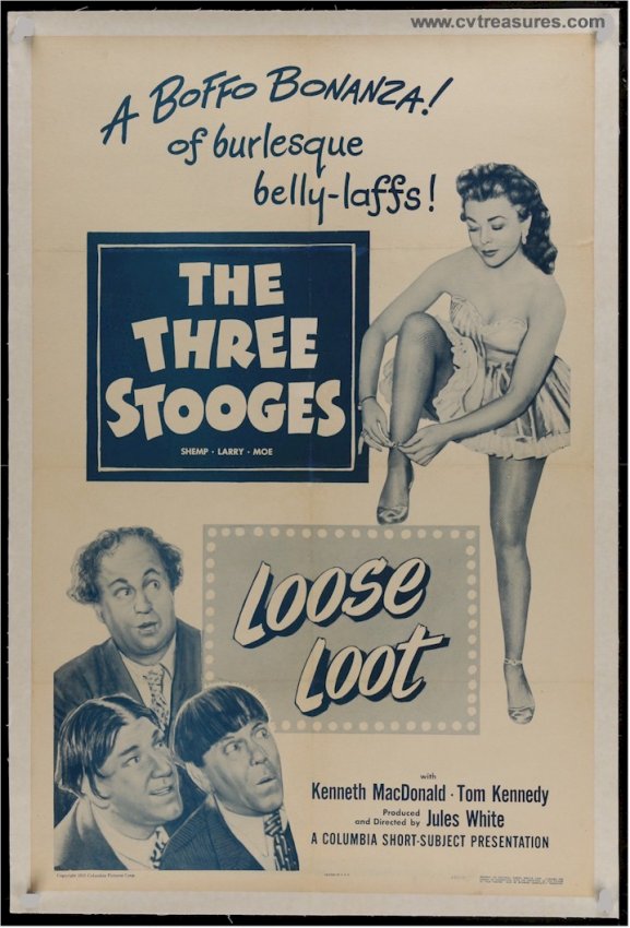 Loose Loot Three Stooges Original Vintage Movie Film Poster