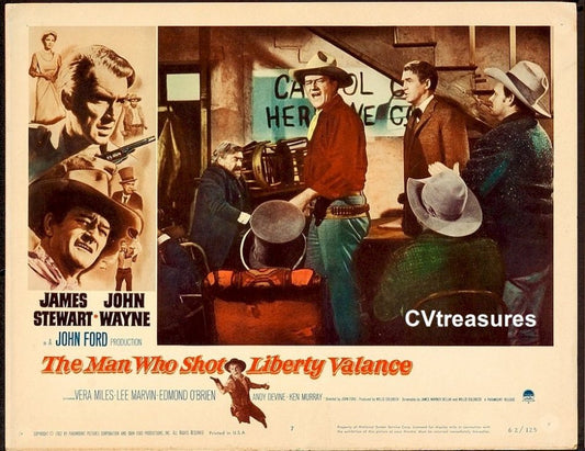 Man Who Shot Liberty Valance Lobby Card John Wayne Stewart 7