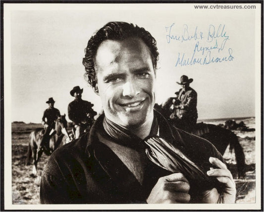 Marlon Brando Vintage Authentic Signed Autographed In-Character Photo One Eye-Eyed Jacks