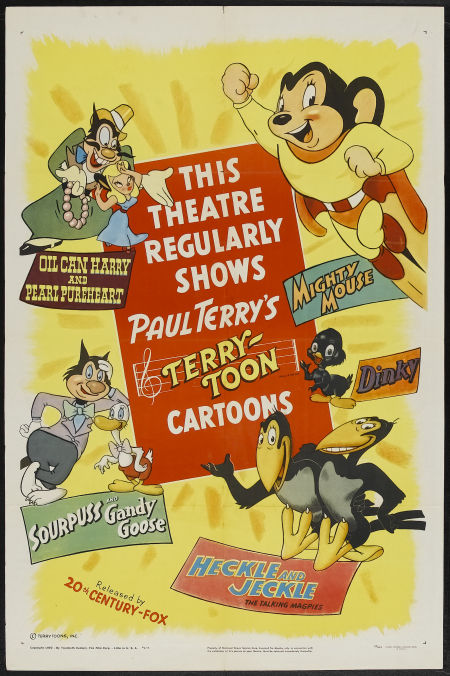 Mighty Mouse & Terry Toons - One Sheet, 1950