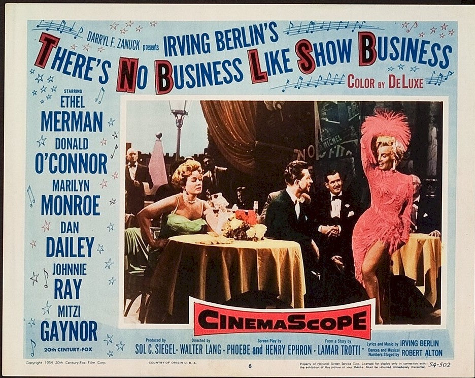 There's No Business Like Show Business Marilyn Monroe Original Authentic Vintage Lobby Card Movie Poster