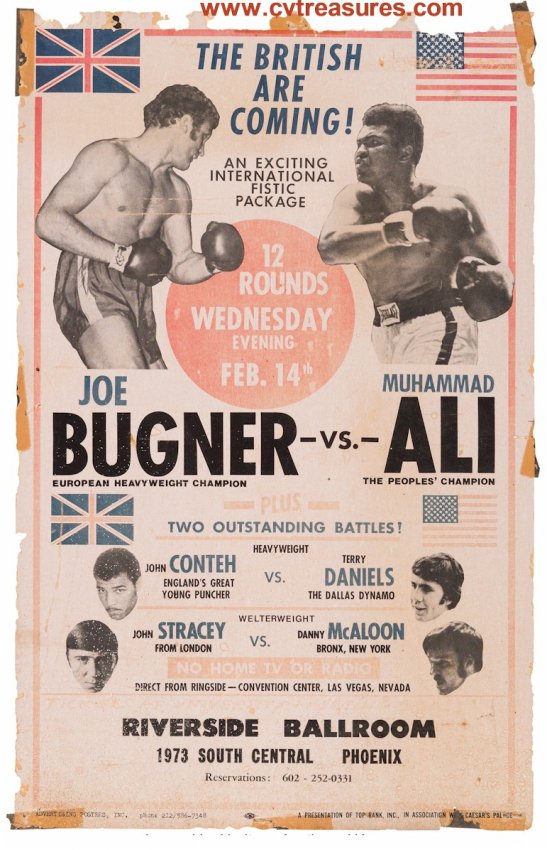 Muhammad Ali Joe Bugner RARE Boxing Fight Poster, 1973