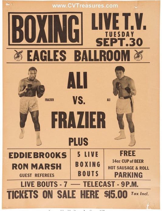 Muhammad Ali Joe Frazier Vintage Boxing Poster Thrilla in Manila