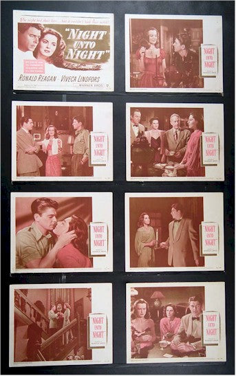 Night Unto Night, 1949 lobby card set Ronald Reagan