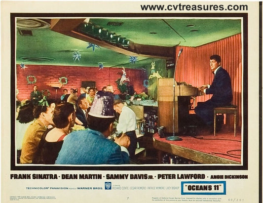 Oceans 11  Original Authentic Vintage Movie Theater Poster Lobby Card Frank Sinatra Dean Martin Rat Pack 1960