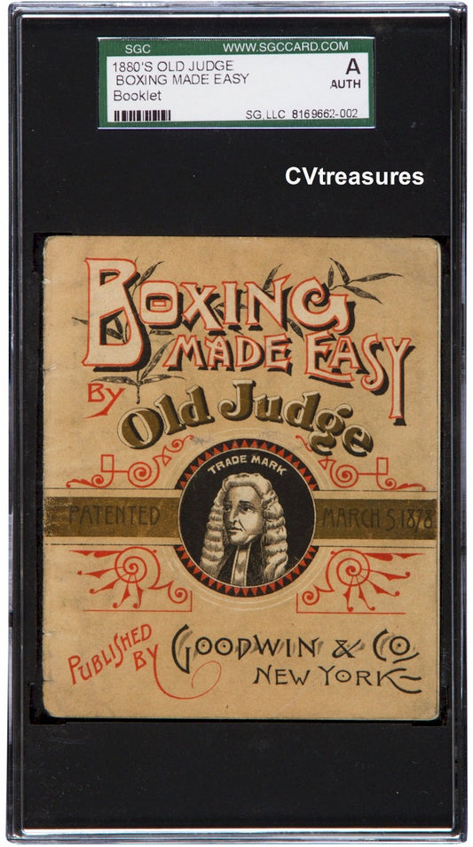 19th Century Authentic Old Judge "Boxing Made Easy" Booklet Vintage Sports Boxing Memorabilia