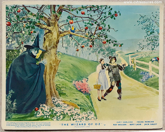 Wizard of OZ Original Vintage British Lobby Card Movie Poster 1939 witch Judy Garland