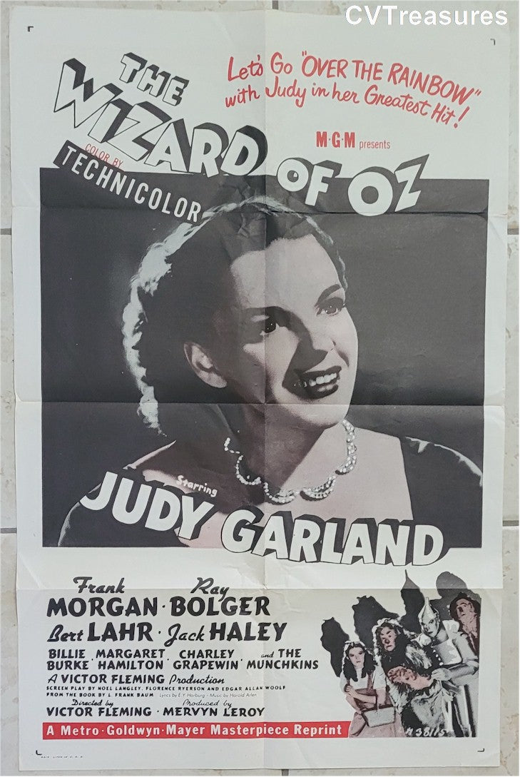 Wizard of Oz Original Authentic vintage movie theater poster One Sheet Judy Garland