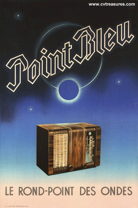 Point Bleu Original Vintage French Advertising Poster Lithograph