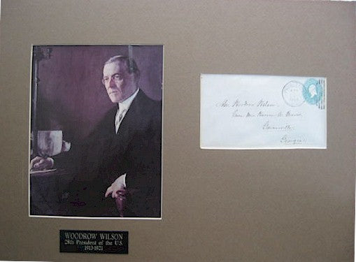 President Woodrow Wilson Signed Envelope 1902