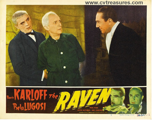 Raven Original Vintage Lobby Card Movie Poster Karloff Lugosi