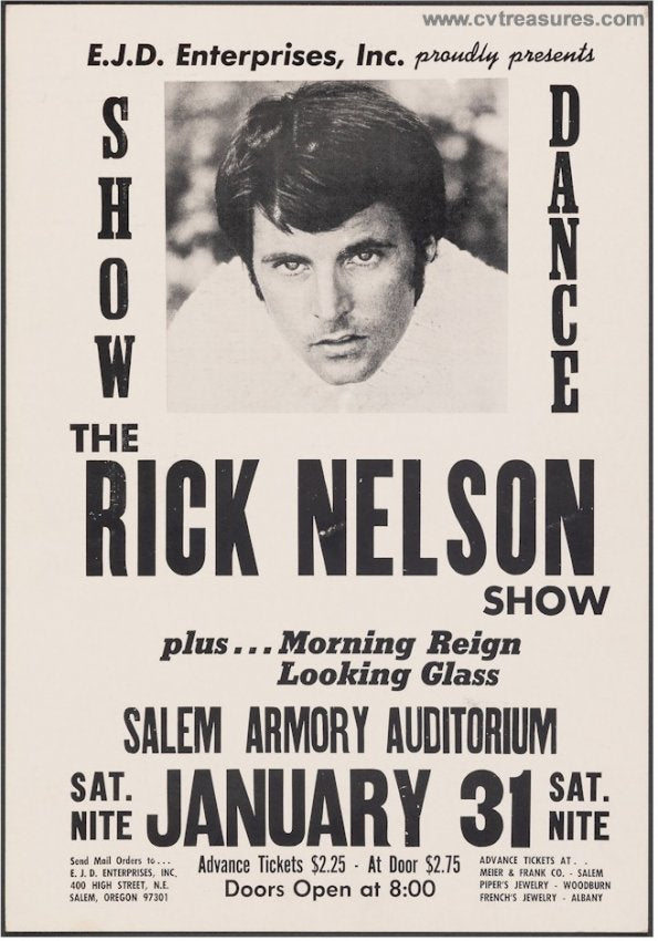 Ricky Nelson RARE Original Vintage Concert Poster – CVTreasures