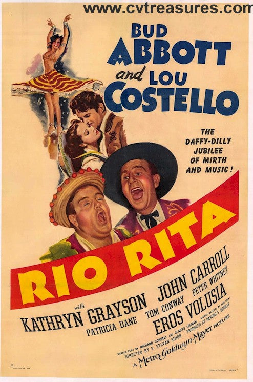 Rio Rita Abbott Costello Original Vintage Movie poster 1942