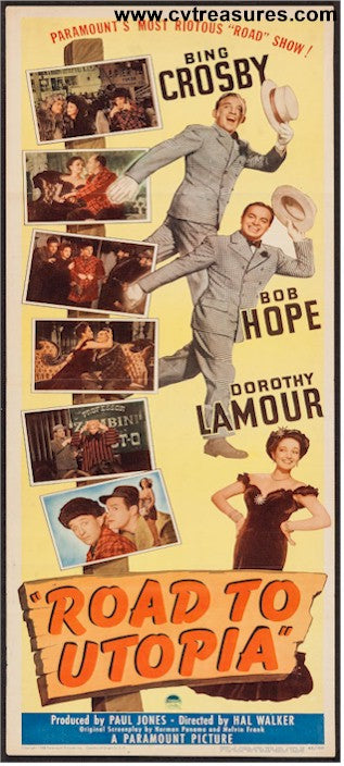 Road to Utopia Original Vintage Movie Poster Insert Hope Crosby