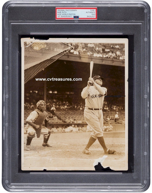 Babe Ruth Rare TYPE 1 Baseball Yankees Photo  PSA Certified  