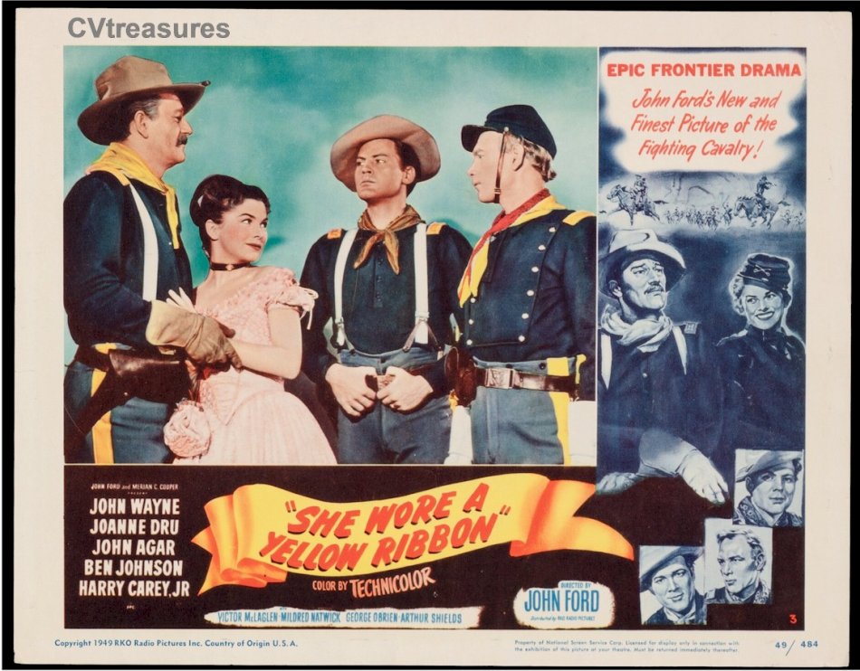 She Wore a Yellow Ribbon Vintage Lobby Card Poster John Wayne