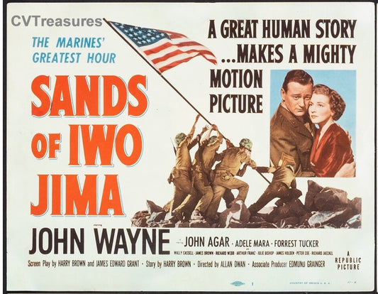 Sands of Iwo Jima Original Vintage Title Lobby Card John Wayne