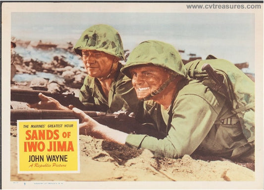 Sands of Iwo Jima Vintage Lobby Card Movie Poster John Wayne