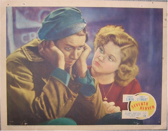 Seventh Heaven, James Stewart Simone Simon, 1937, Lobby Card