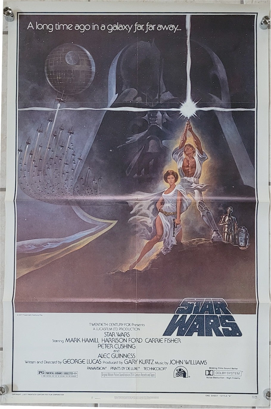 Star Wars Original Vintage Star Wars Movie Poster For Sale 2nd Guaranteed Authentic 1977