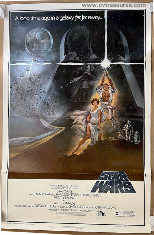 Star Wars Rare Authentic UNUSED First Printing Sci Fi  Movie Theater Poster One Sheet Authenticity Guaranteed