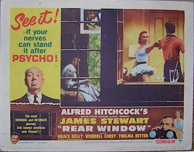 Rear Window, James Stewart, 1962, Lobby Card