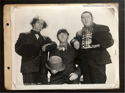 THREE STOOGES  Original Vintage Keybook Promotional Photo Still Curly