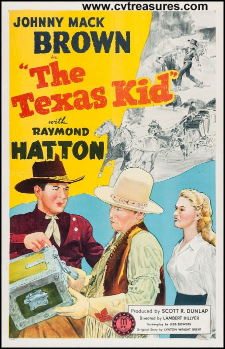 Texas Kid Vintage Western Movie Poster Johnny Mack Brown