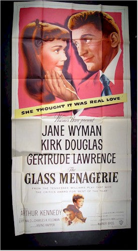 The Glass Menagerie, 1950, Jane Wyman, Three Sheet – CVTreasures