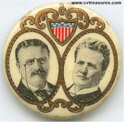 Theodore Roosevelt & Robert M. LaFollette, Sr. Campaign Pin