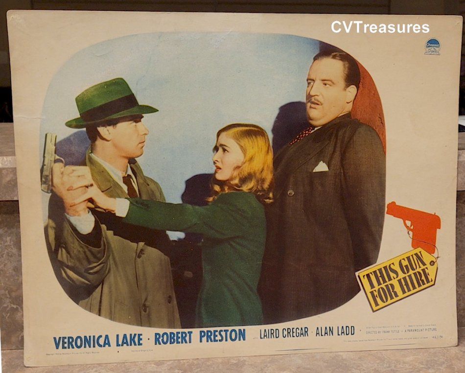 This Gun for Hire Original Lobby Card Movie Poster Veronica Lake