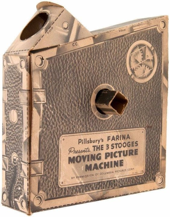 Three Stooges Pillsbury's Farina Moving Picture Machine UNUSED