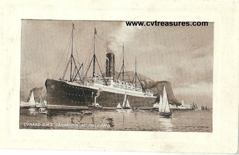 Titanic Rescue Ship Carpathia Vintage Pre-Titanic UNused ostcard