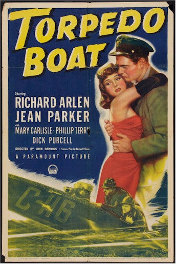 Torpedo Boat, vintage movie poster one sheet 1942