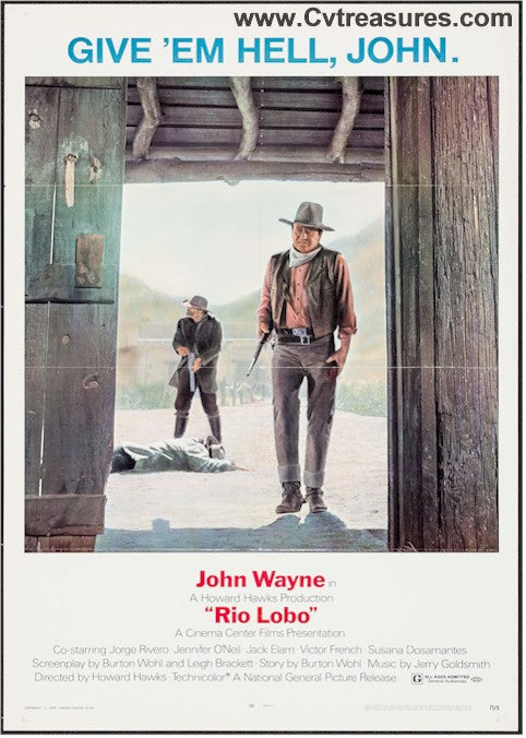 Rio Lobo Original Vintage Movie Poster John Wayne 1971