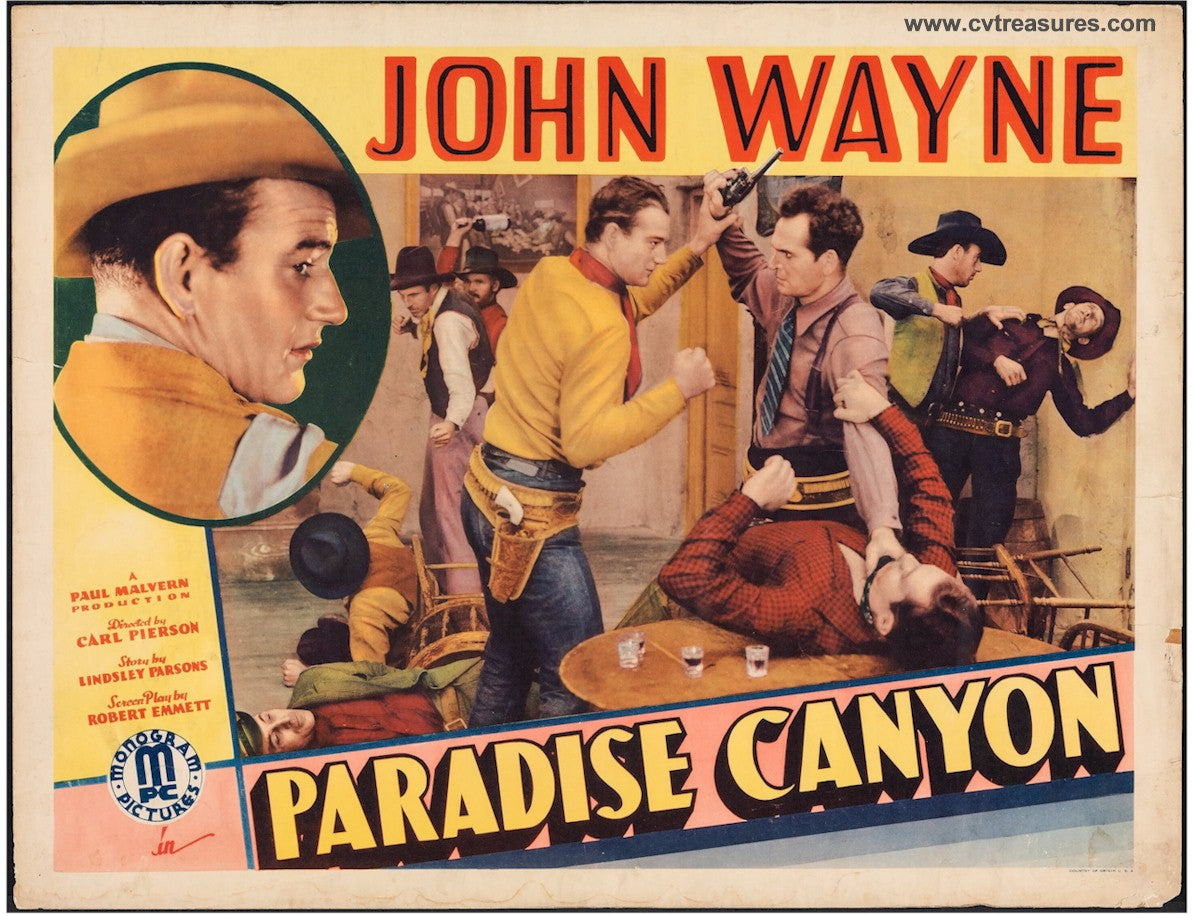 Paradise Canyon, Original Authentic Vintage Western Movie Theater Poster Half Sheet John Wayne