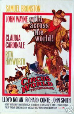 John Wayne Circus World - original vintage one sheet - 1964