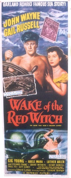 John Wayne Wake of the Red Witch - original insert - 1949