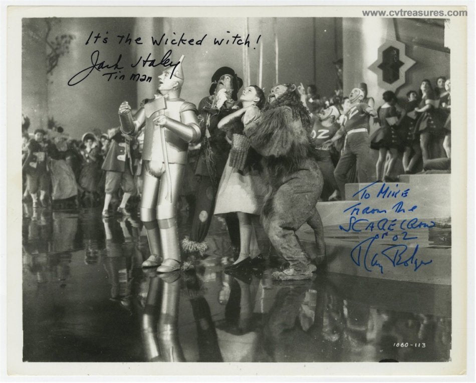 Wizard of OZ Dual Signed Vintage Authentic  Autographed Photo