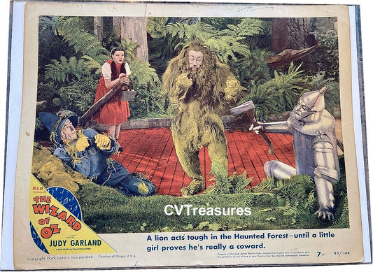 Wizard of OZ Original Authentic Vintage Lobby Card Movie Poster Judy Garland 7