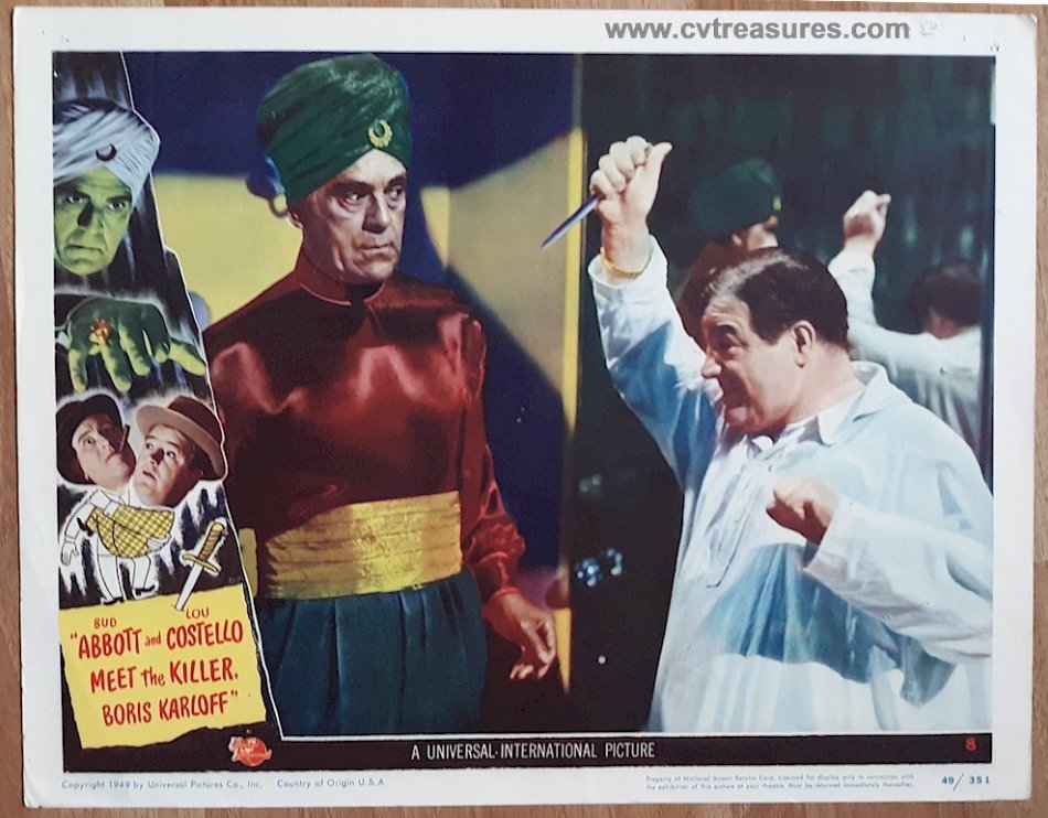 Abbott & Costello Meet the Killer, Boris Karloff 1949 Lobby card