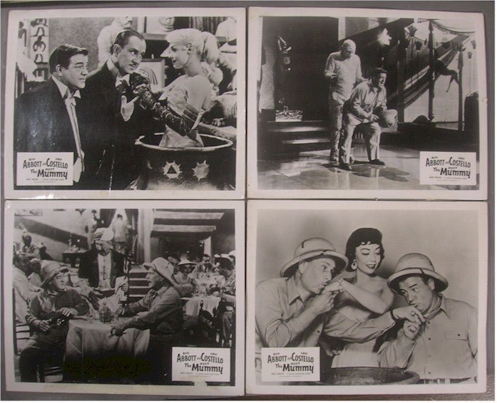 Abbott & Costello Meet the Mummy, 5 original still photos, 1955