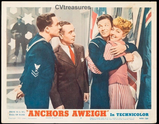 Anchors Aweigh Frank Sinatra Original Lobby Card 55-2 Guaranteed Authentic