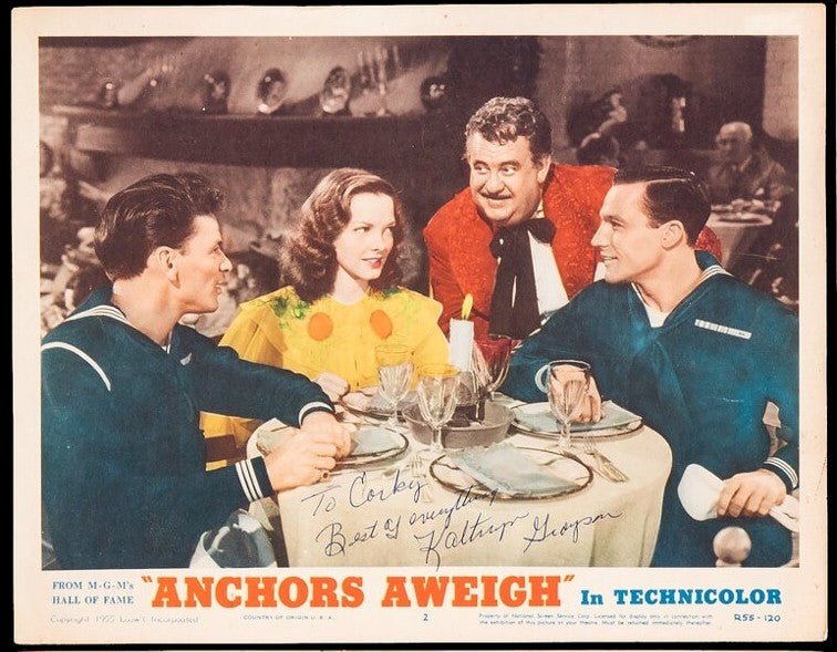 Anchors Aweigh Original Vintage Autographed Lobby Card Movie Poster Frank Sinatra Gene Kelly Guaranteed Authentic 55 2