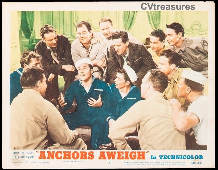 Anchors Aweigh Movie Poster Original Lobby Card Frank Sinatra Gene Kelly Guaranteed Authentic 24x