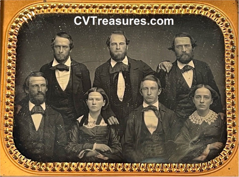 Daguerreotype Rare 1/2 Half Plate Family Civil War era Antique HistoricalPhoto