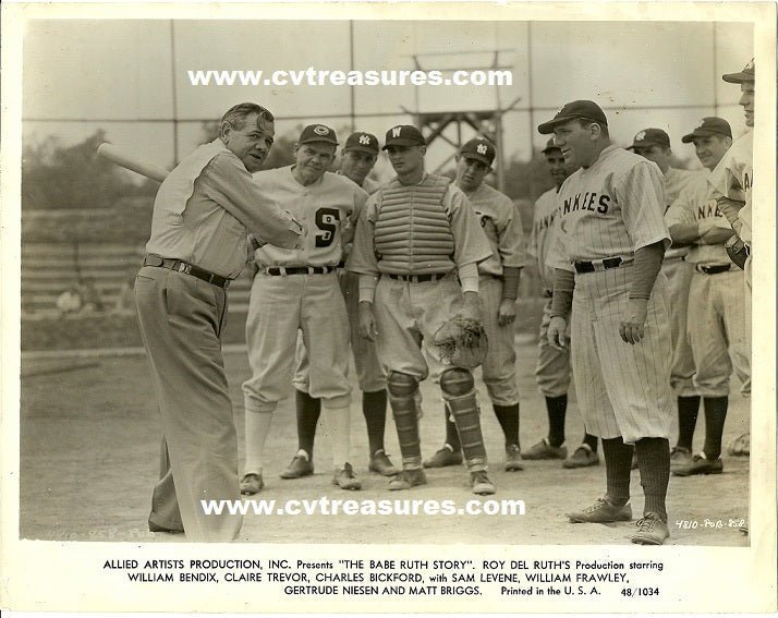 Babe Ruth Story, Original Photo w/Babe Ruth, 1948