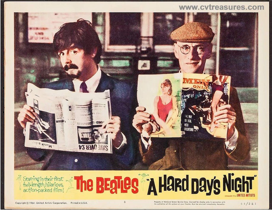 Beatles Hard Day's Night 1964 Original lobby card movie poster