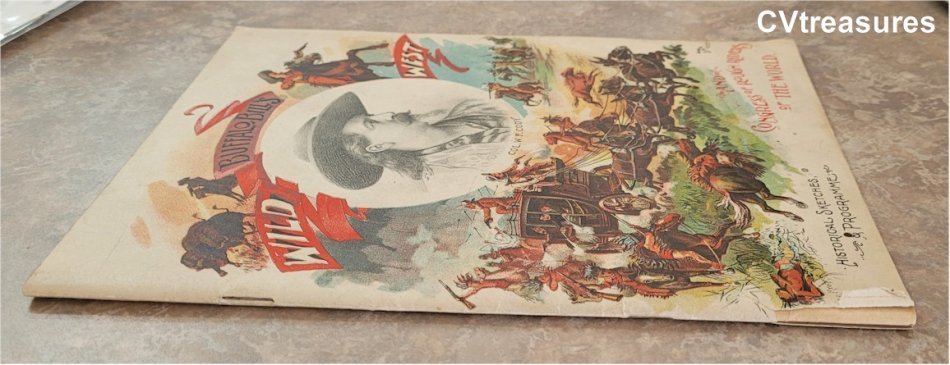 Buffalo Bill Cody Antique Official Wild West Show Program 1893 B Historical Western Memorabilia